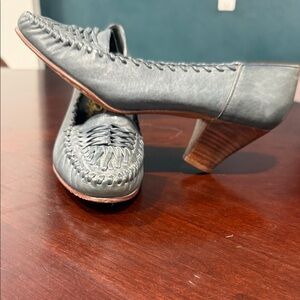 Stylish Leather Women's 2” Heels  - Dark Blue